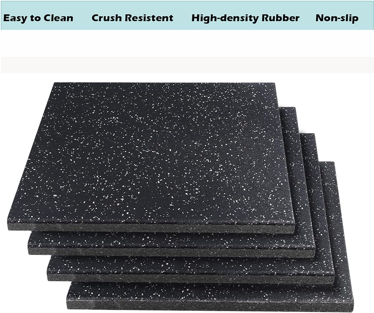 Paquete de 4 pisos de goma, entrelazadas de 20 x 20 x 1 pulgadas